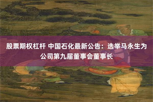 股票期权杠杆 中国石化最新公告：选举马永生为公司第九届董事会董事长