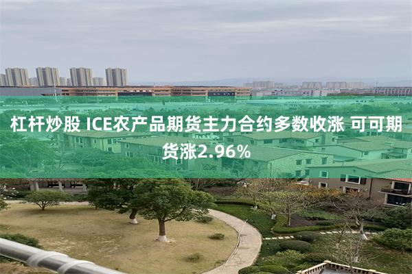 杠杆炒股 ICE农产品期货主力合约多数收涨 可可期货涨2.96%